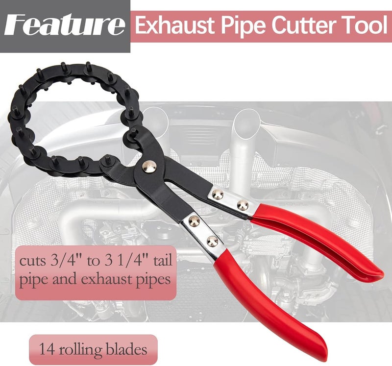 9TH SHOP Exhaust Pipe Cutter Tool and Hanger Removal Pliers - Effortlessly Cut and Disassemble Exhaust Pipes - Perfect for Auto Repair - Image 3